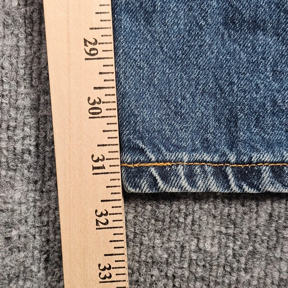 Vintage 1999 Levis 550 Relaxed Fit Jeans Mens 42x32 Medium Wash Distressed Denim